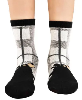 Small Grey Bear Hug Kids Socks