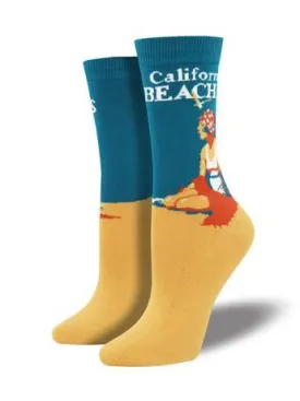 SockSmith Bamboo Women Crew California Beaches