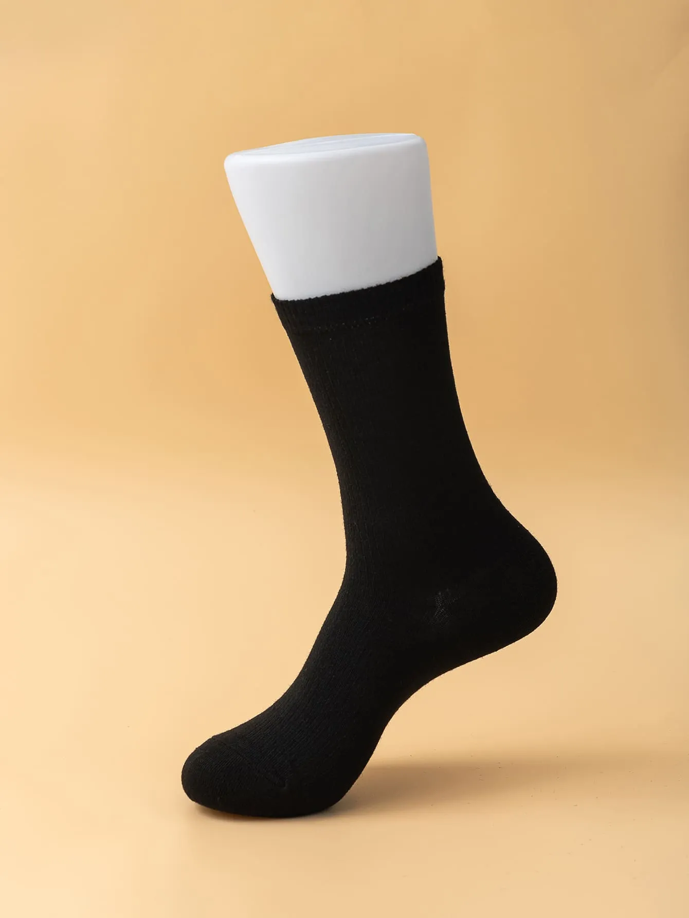 Solid Black Crew Socks for Women Plain Socks Cozy Socks Fashion Socks