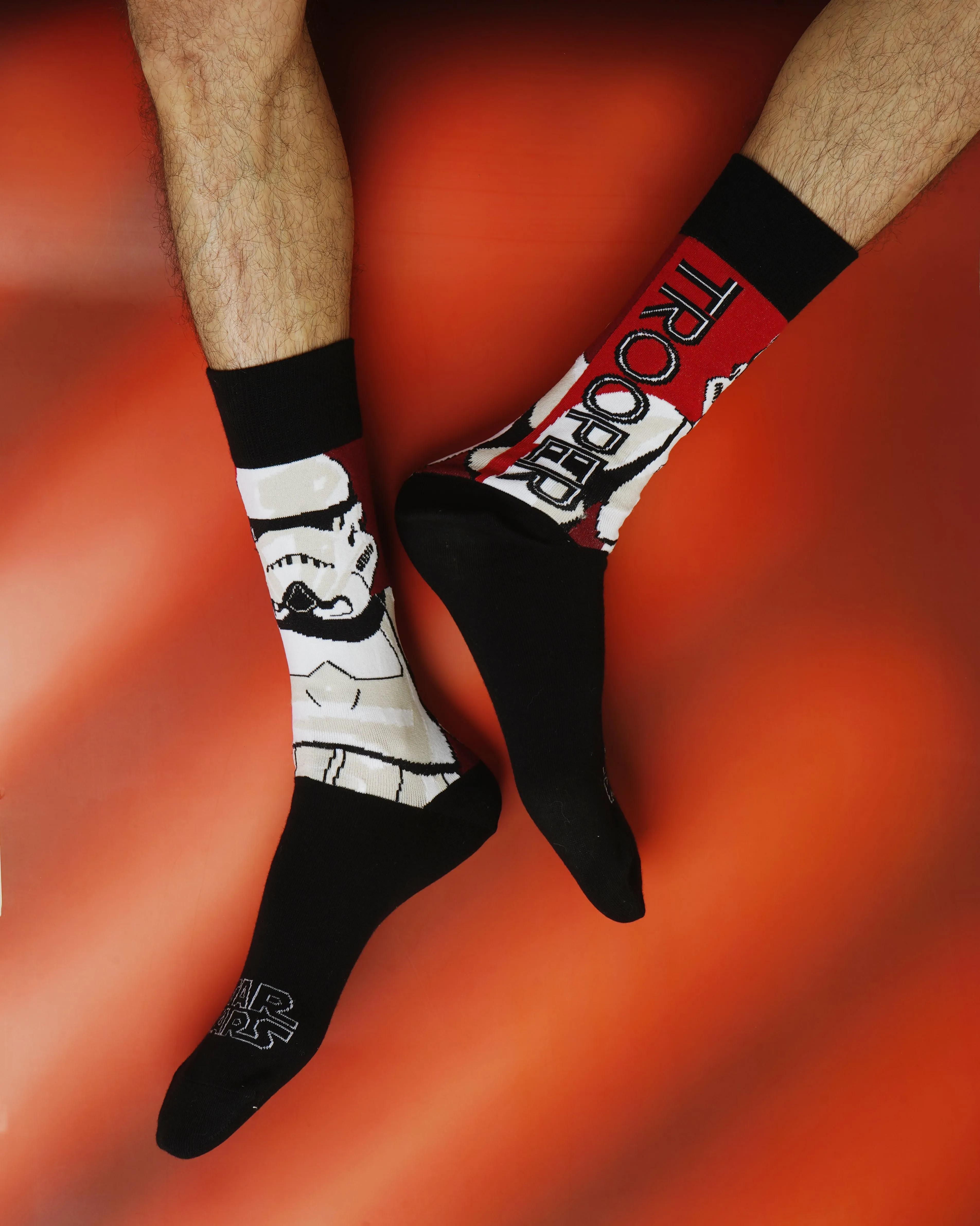 STAR WARS Gift Pack For Men - Clone Trooper, Yoda, and Darth Vader-Crew Socks (Black) (Pack of 3 Pairs/1U)