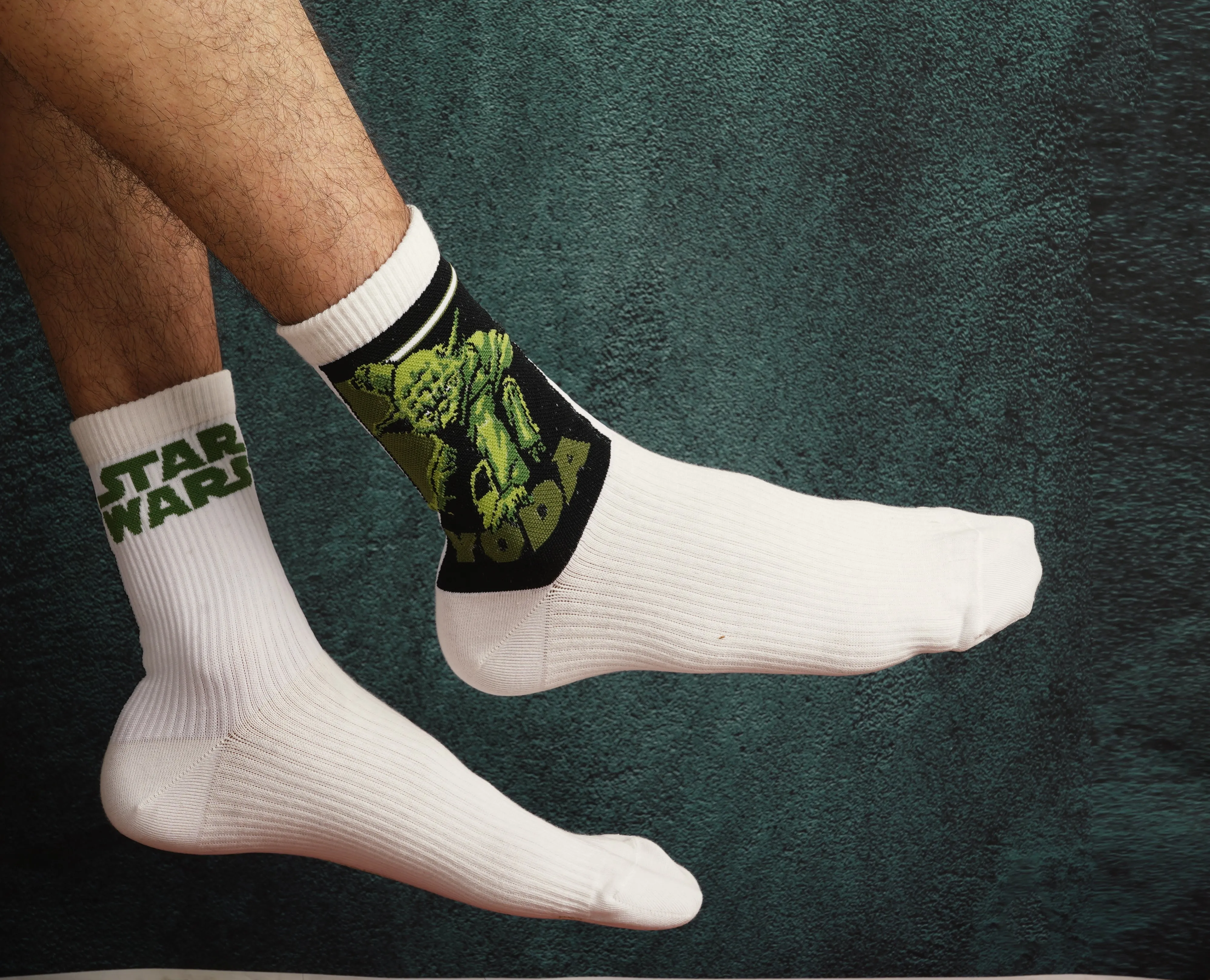 STAR WARS Gift Pack For Men - Clone Trooper, Yoda, Luke Skywalker, and Darth Vader-High Ankle Socks (White) (Pack of 4 Pairs/1U)