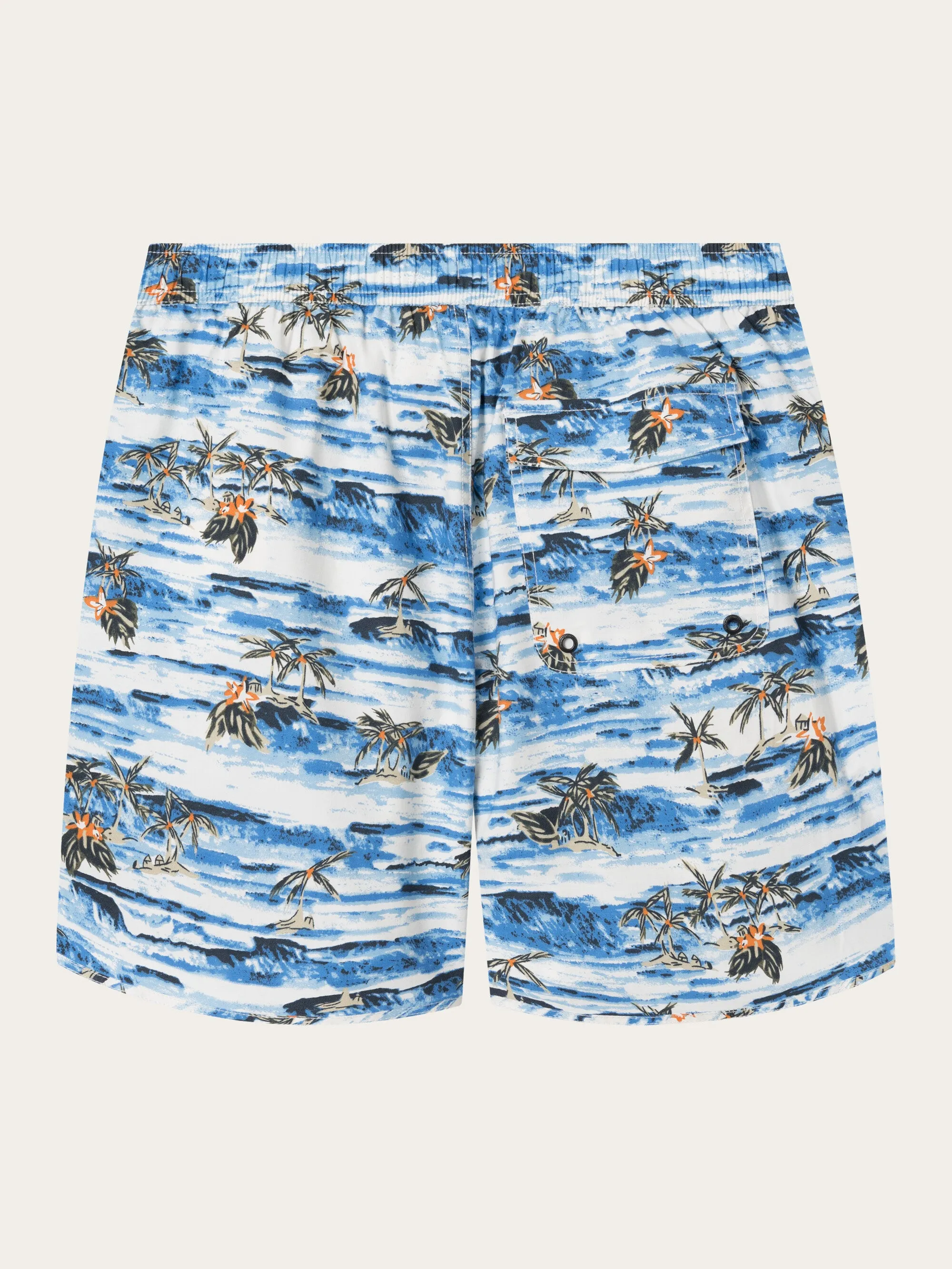 Swim shorts with elastic waist AOP - AOP