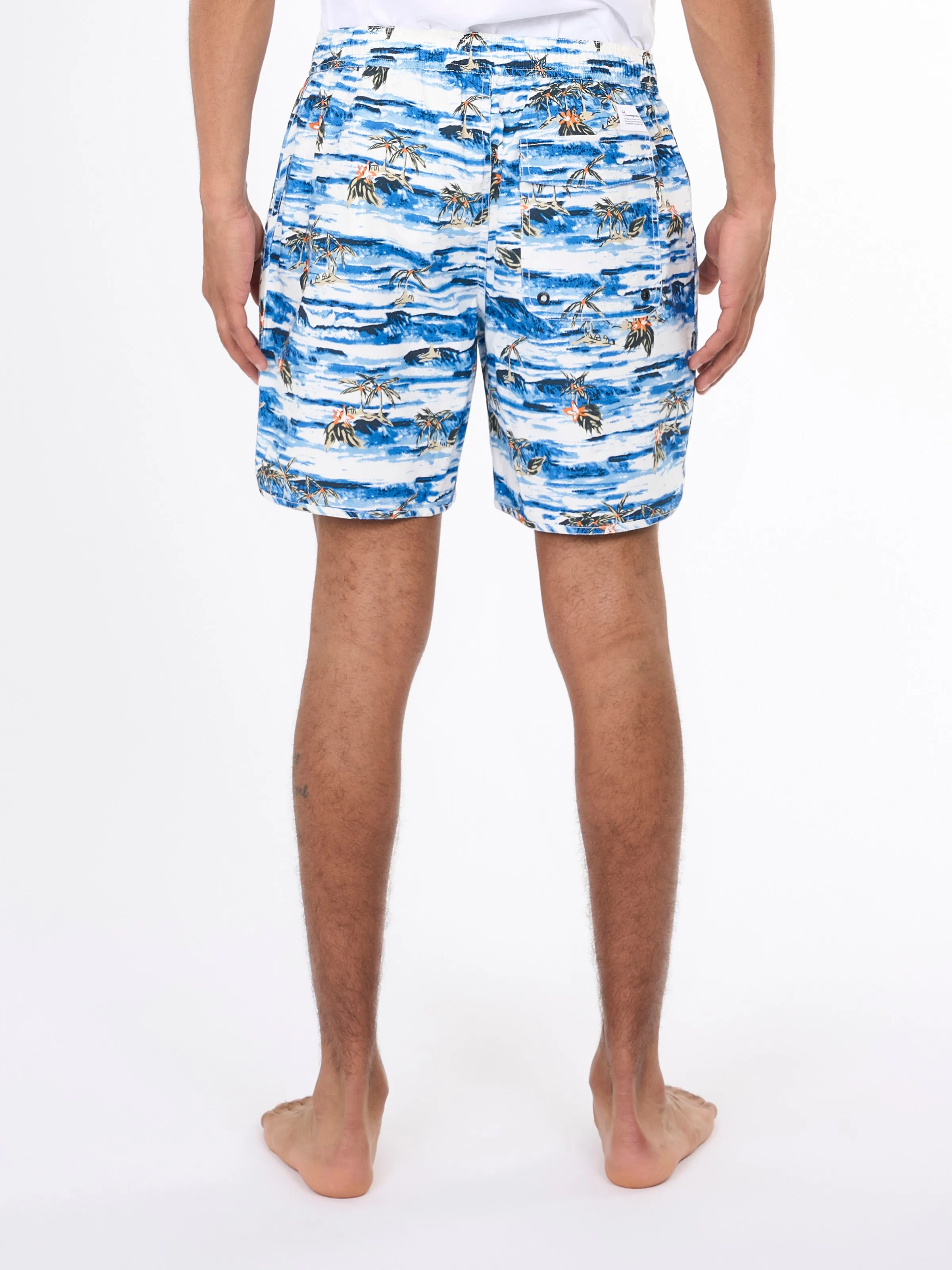 Swim shorts with elastic waist AOP - AOP