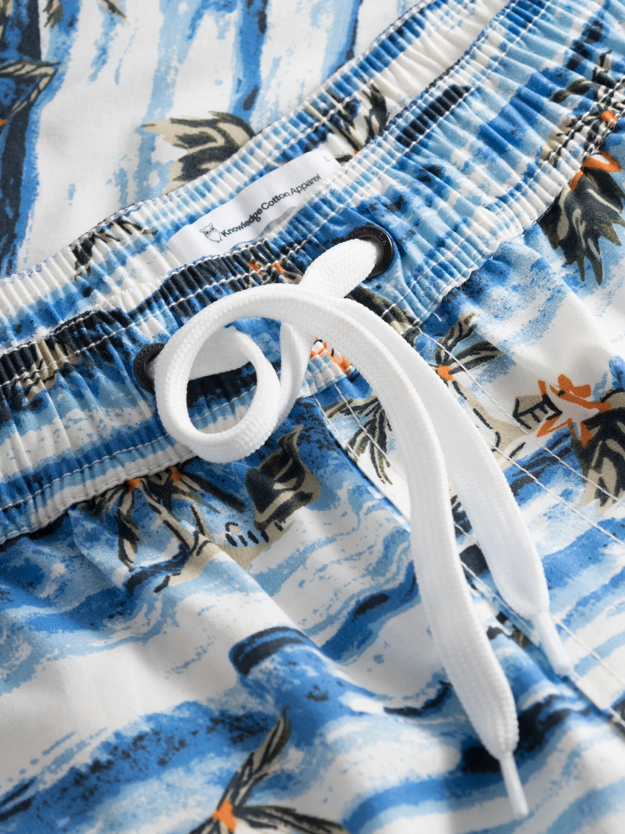 Swim shorts with elastic waist AOP - AOP