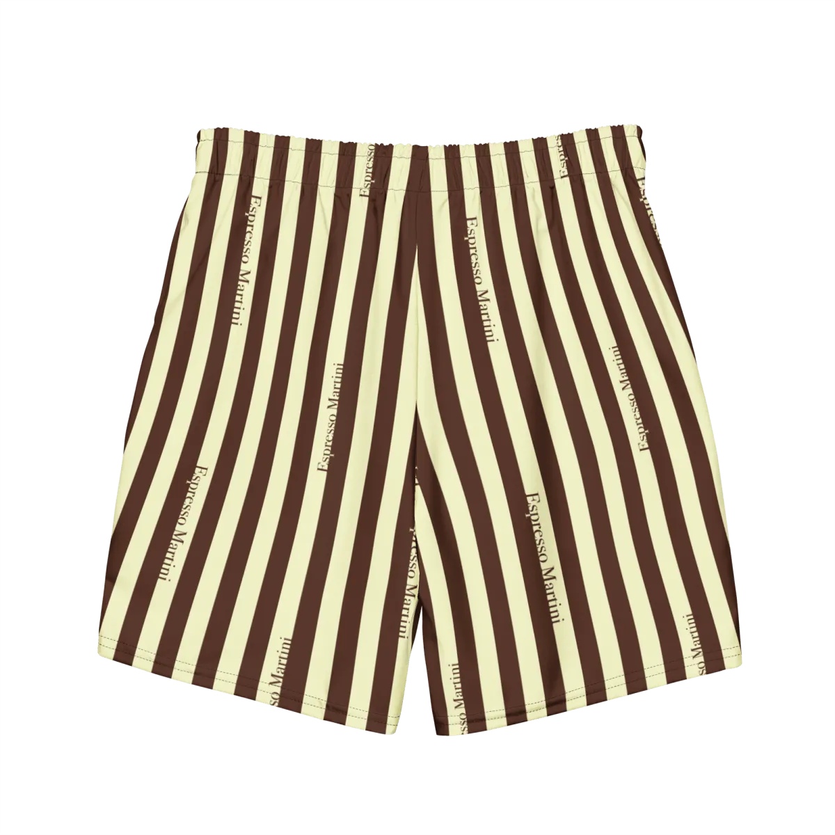 The Espresso Martini Striped swim trunks