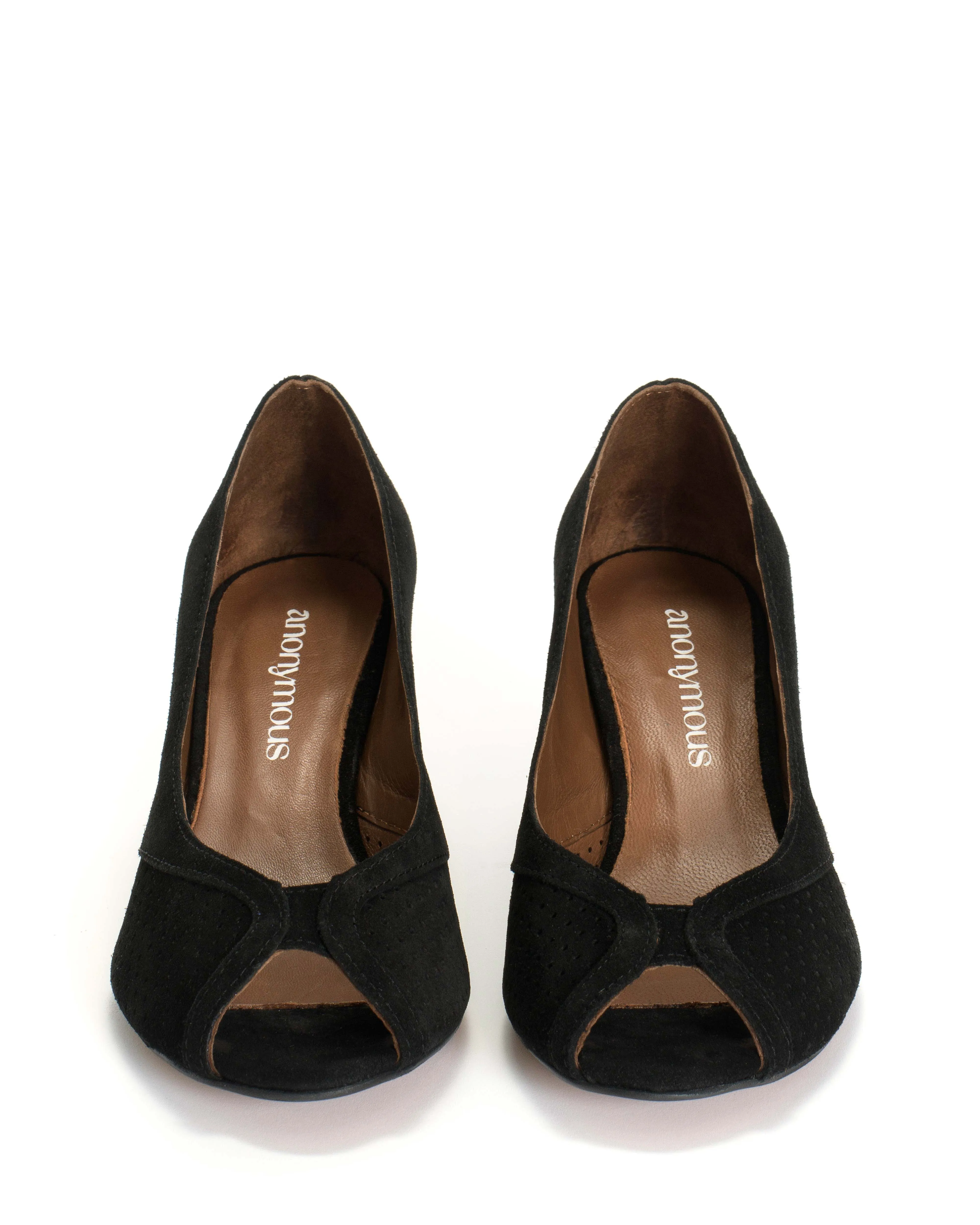 Tiffany Triangle Calf Suede Black