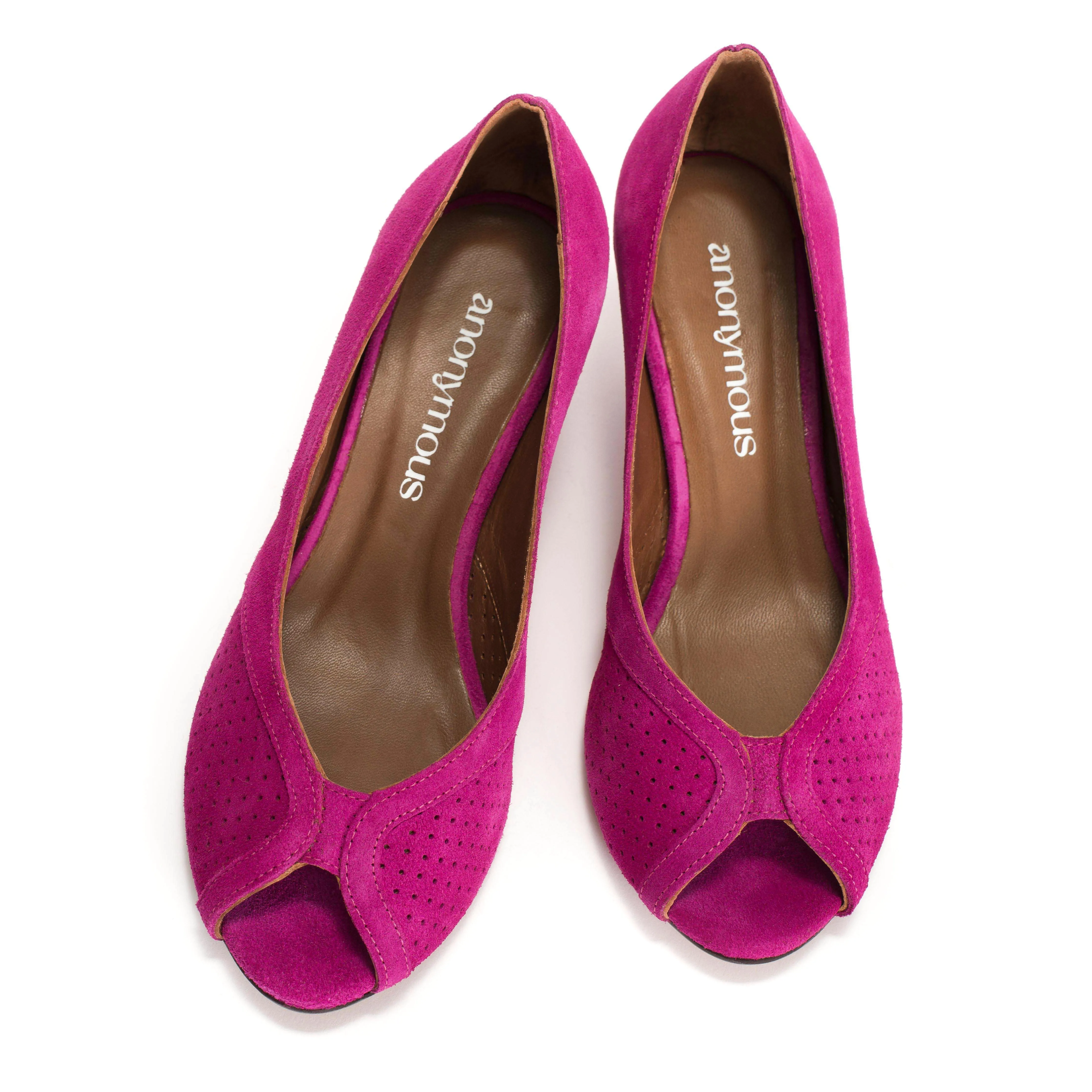 Tiffany triangle Calf suede Raspberry