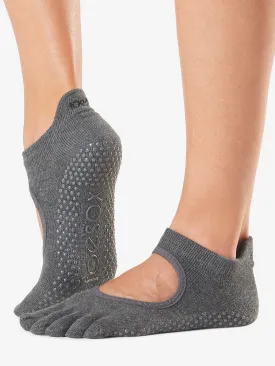 Toesox Full Toe Bellarina Grip Socks - Charcoal Grey