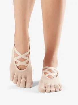 Toesox Full Toe Elle Grip Socks - Ballet Nude