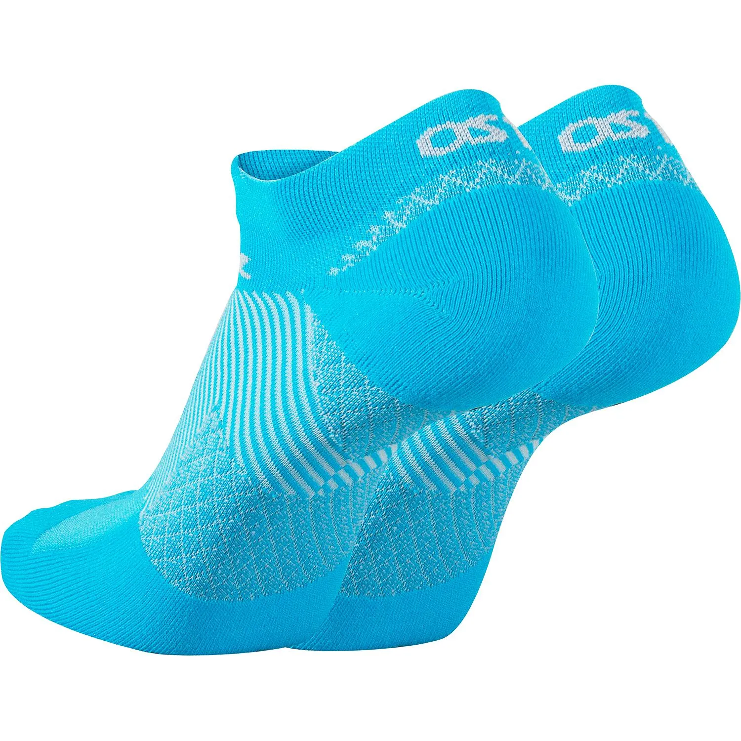 Unisex OS1st FS4 No Show Plantar Fasciitis Socks Pair Aqua