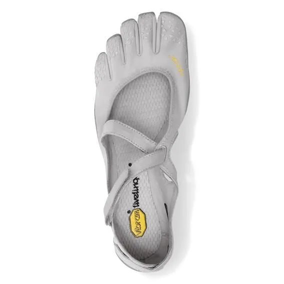 Vibram V-Soul Womens Five Fingers Open Light Flexible Shoes Trainers - Silver/Light Grey