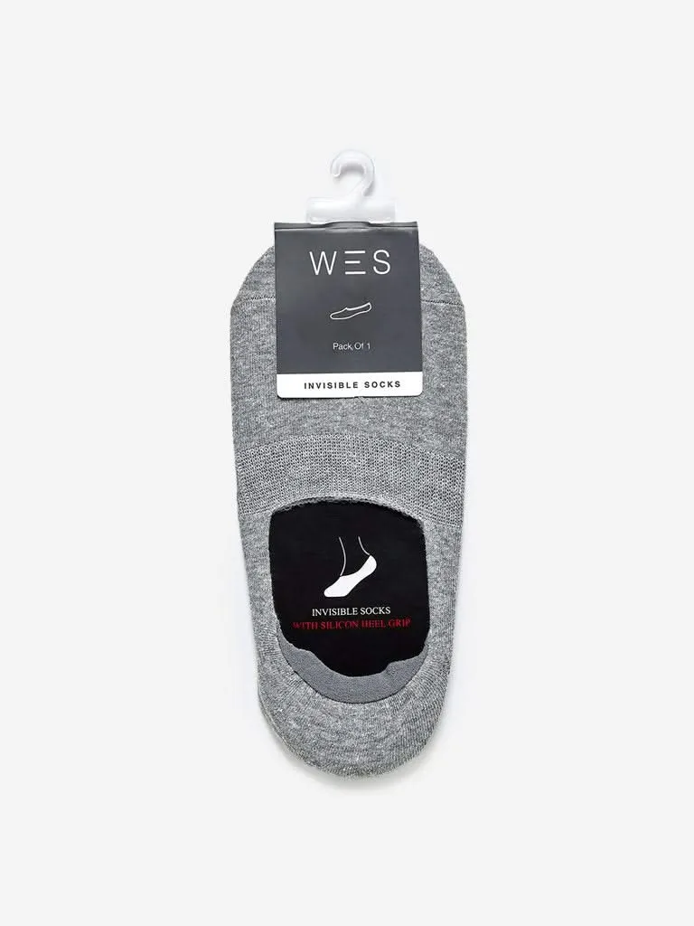 WES Lounge Grey Invisible Socks Pack Of One