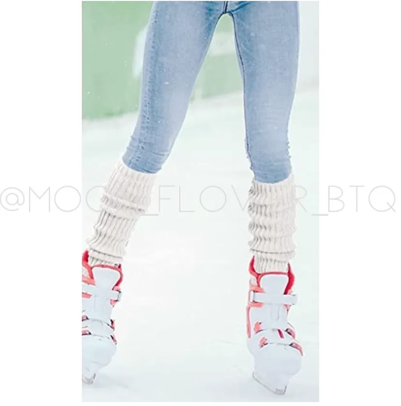 White Leg Warmers Toeless Yoga Dance Socks