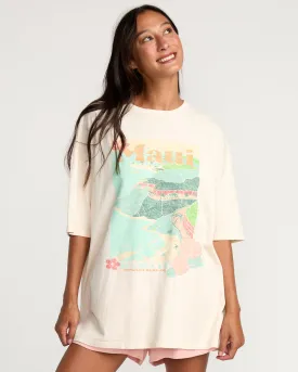 Womens Hana Road Short Sleeve Tee - Coconut Milk