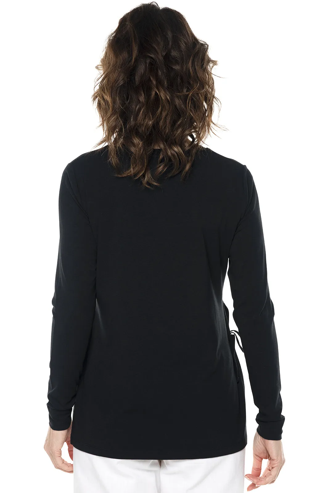 Women's Surf Side Slit Shirt  |  Black