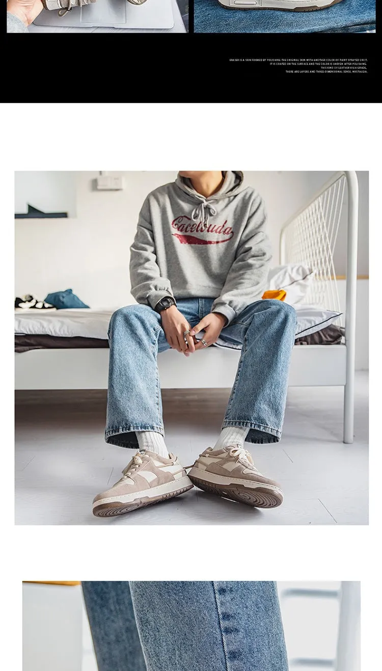 xiangtuibao Student Casual Breathable Flat Shoes Men's Trendy Shoes New Trend All-match Small White Shoes Running Casual Men's Shoes