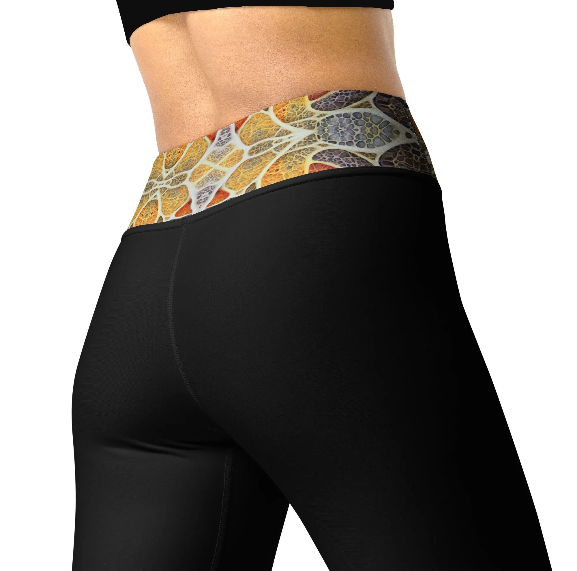 Yoga Leggings Cellular Canvas Elegance