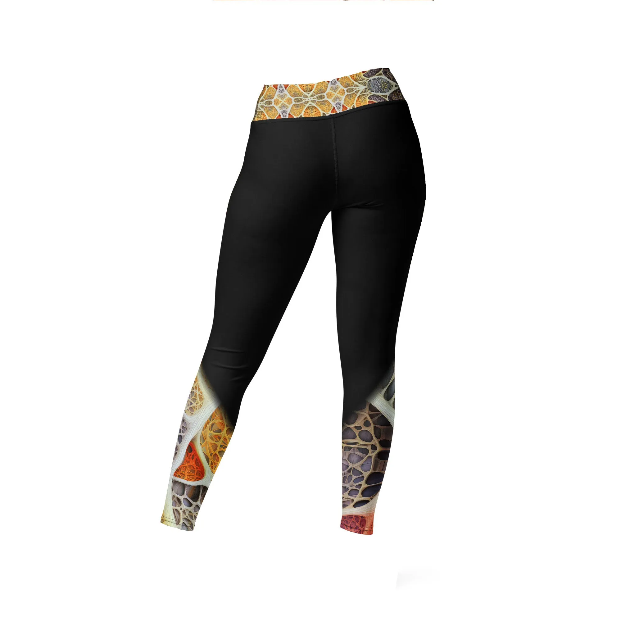 Yoga Leggings Cellular Canvas Elegance