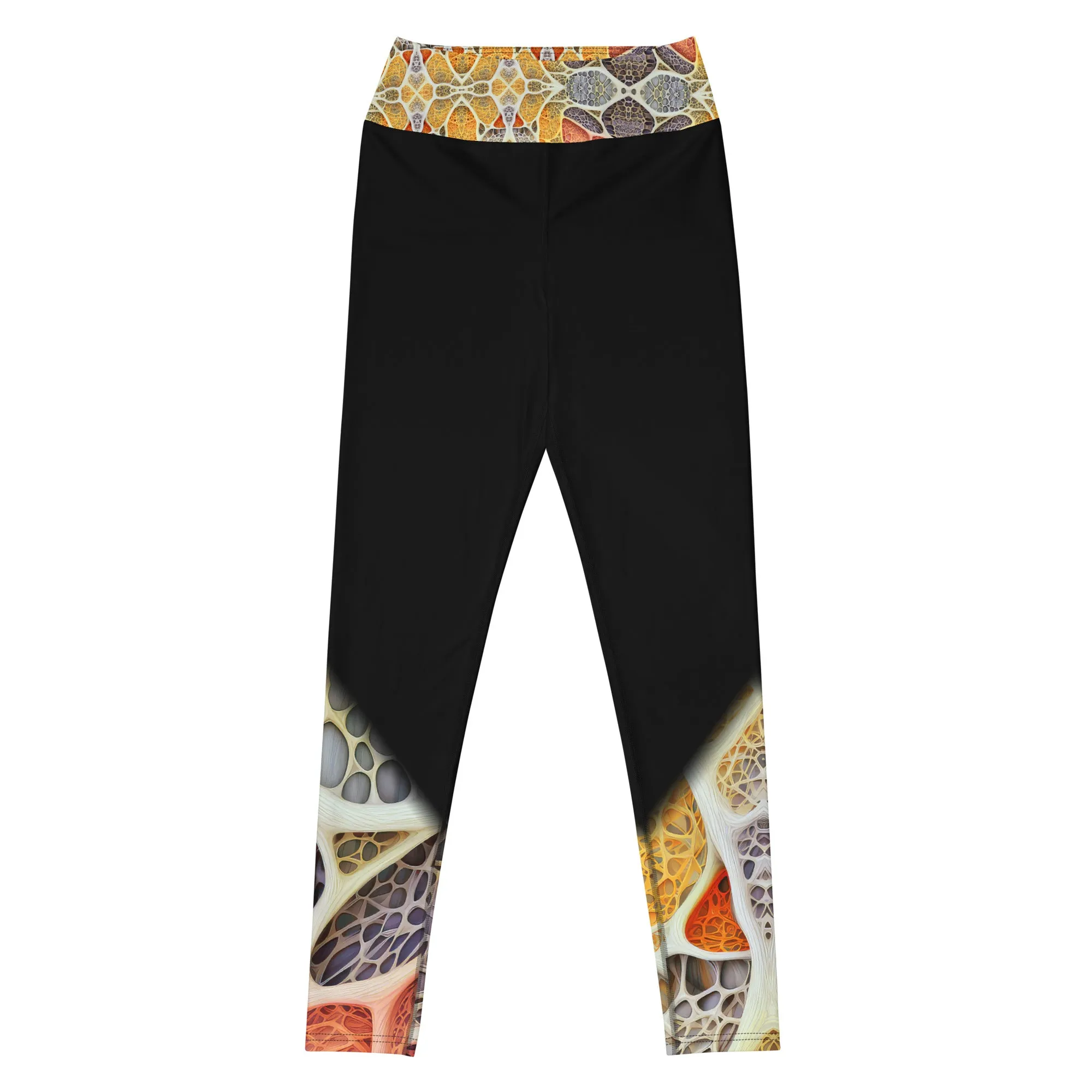 Yoga Leggings Cellular Canvas Elegance