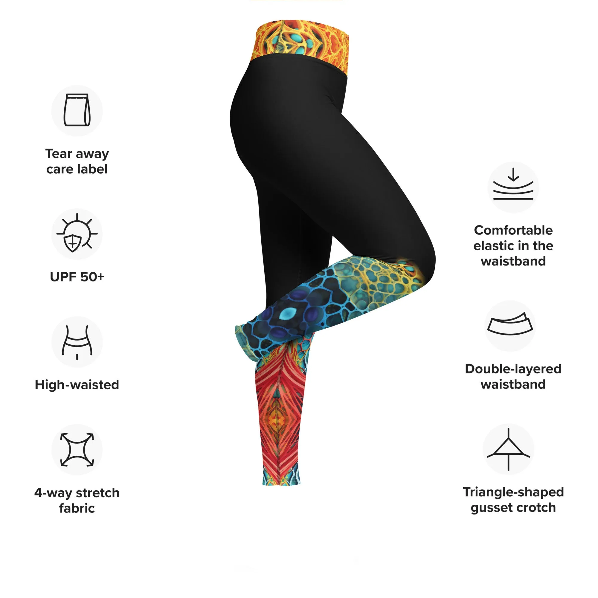 Yoga Leggings Tropical Cells